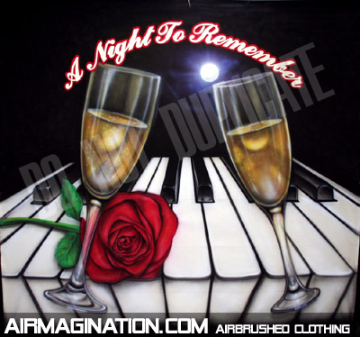 Night to Remember piano photo backdrop