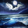 night ocean backdrop
