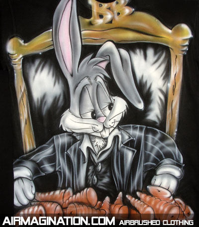 TAZ and Bugs Bunny T VINTAGE Looney Tunes Bugs Bunny T-Shirt Gangster Taz a...