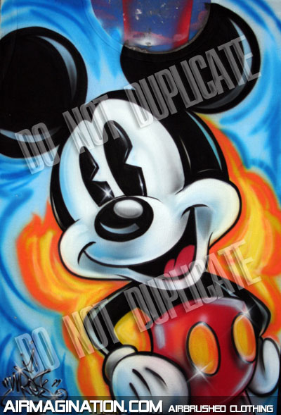Mickey Mouse custom airbrushed shirt