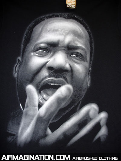 Martin Luther King Jr airbrushed t shirt