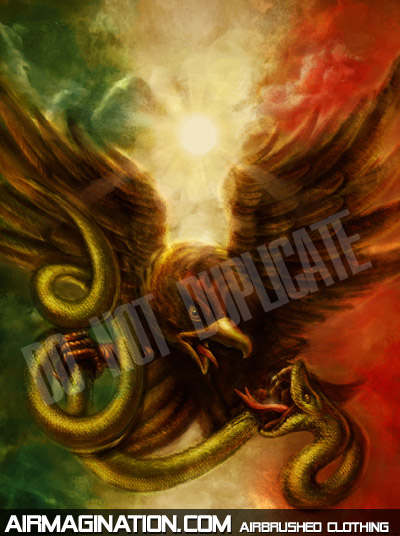 Mexican Pride eagle poster