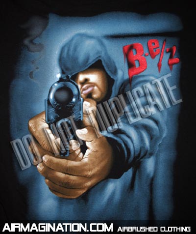 Be Easy Pistol Gangster airbrushed shirt