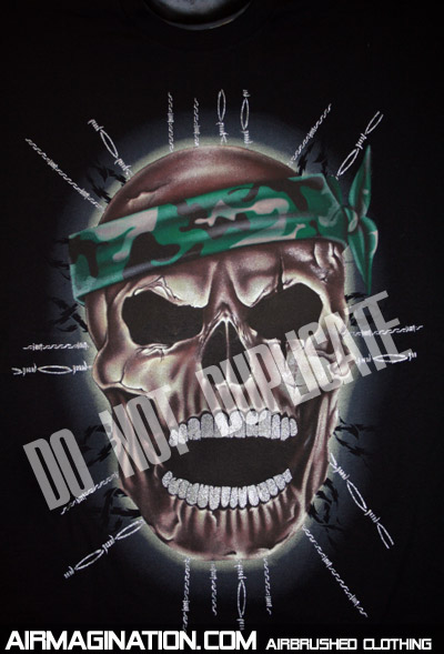 Street Soldier airbrush style screen printed shirt