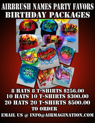 birthday party shirts and hats