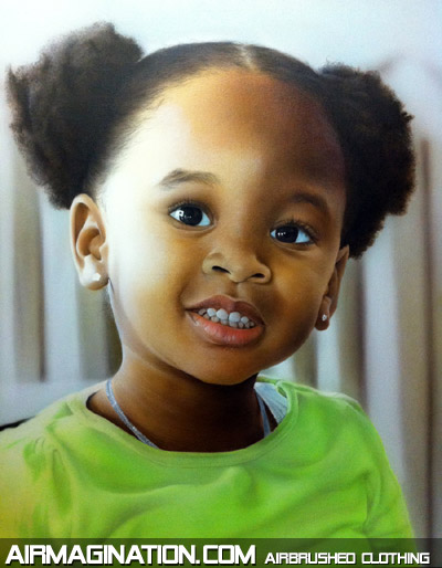 amazing child portrait on canvas