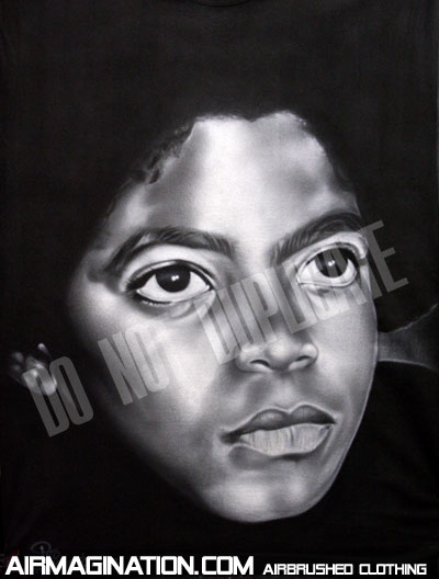 black and white Michael Jackson shirt