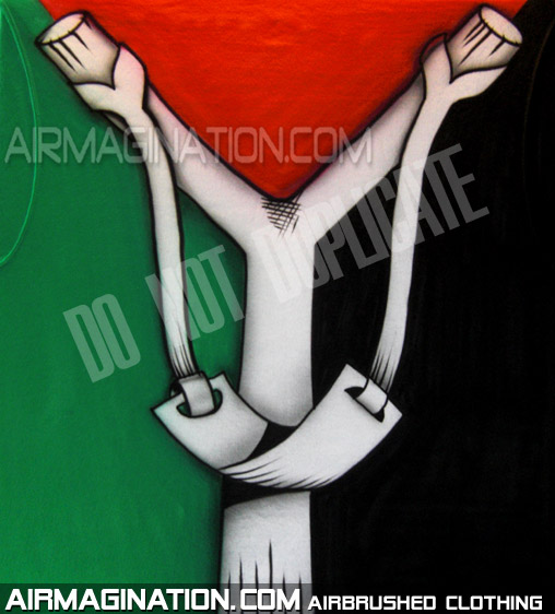 Palestine flag and slingshot shirt