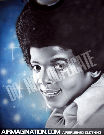 young Michael Jackson airbrushed shirt