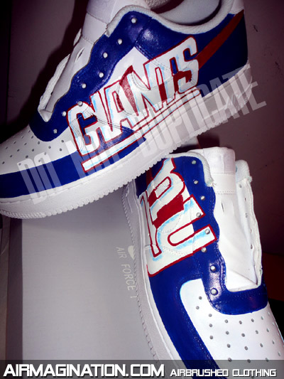 custom New York Giants football Air Force Ones