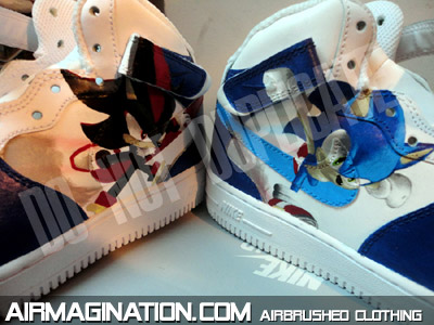 Sonic and Shadow Air Force Ones