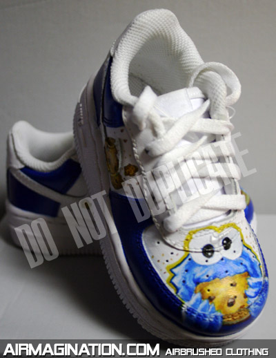 Cookie Monster airbrush shoes