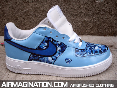 diamond custom airbrushed air force ones