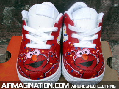 Elmo airbrush shoes