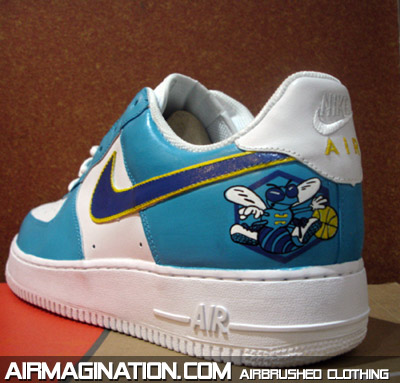New Orleans Hornets airbrush shoes