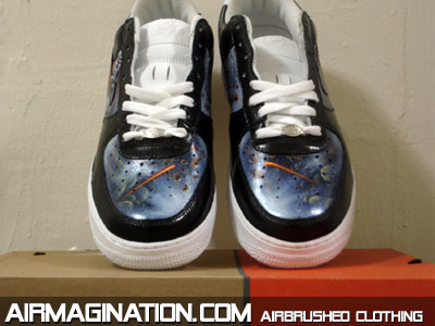 Silver Surfer airbrush shoes