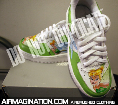 Tinkerbell airbrush shoes