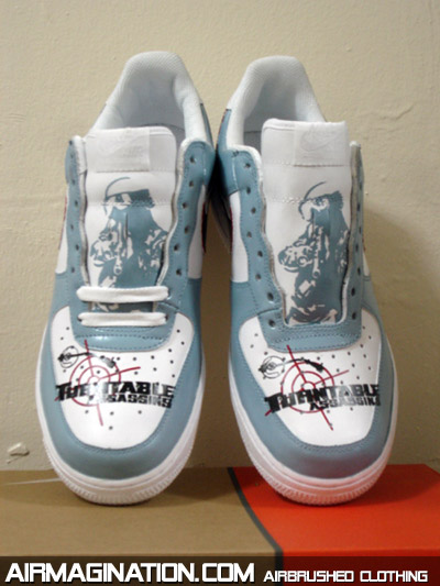 Custom airbrushed turntable assassins shoes
