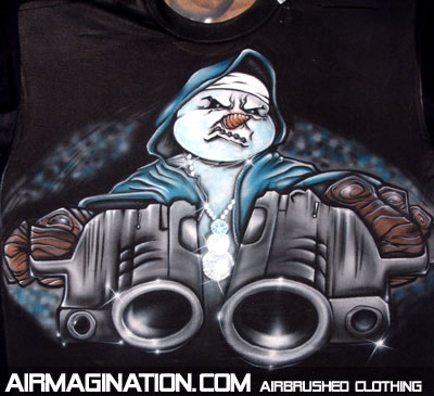 Young Jeezy Snow Man airbrushed shirt