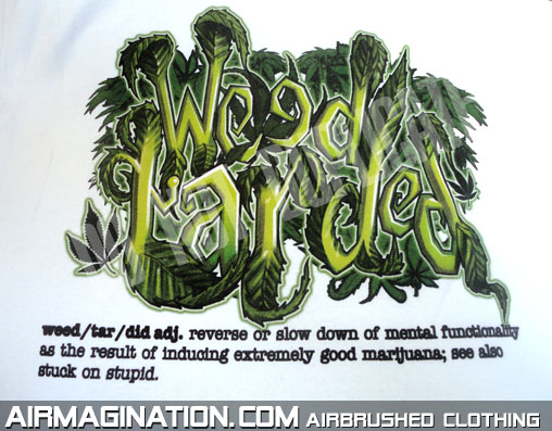 weedtarded weed head marijuana digital print shirt