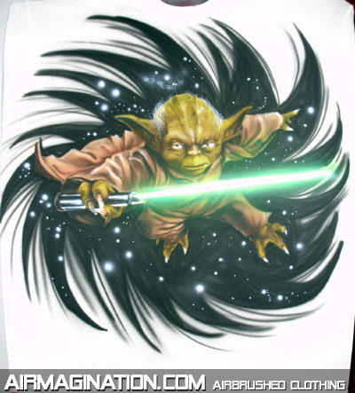 Yoda lightsaber shirt