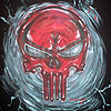 Red Punisher Skull