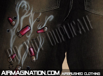 Shotgun airbrush jeans